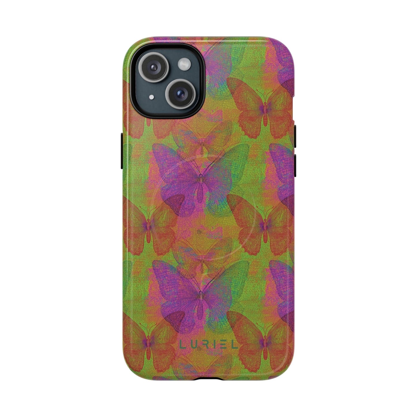 Phone Case iPhone 15 Plus / Glossy Deep House Butterflies Tough Magsafe Case