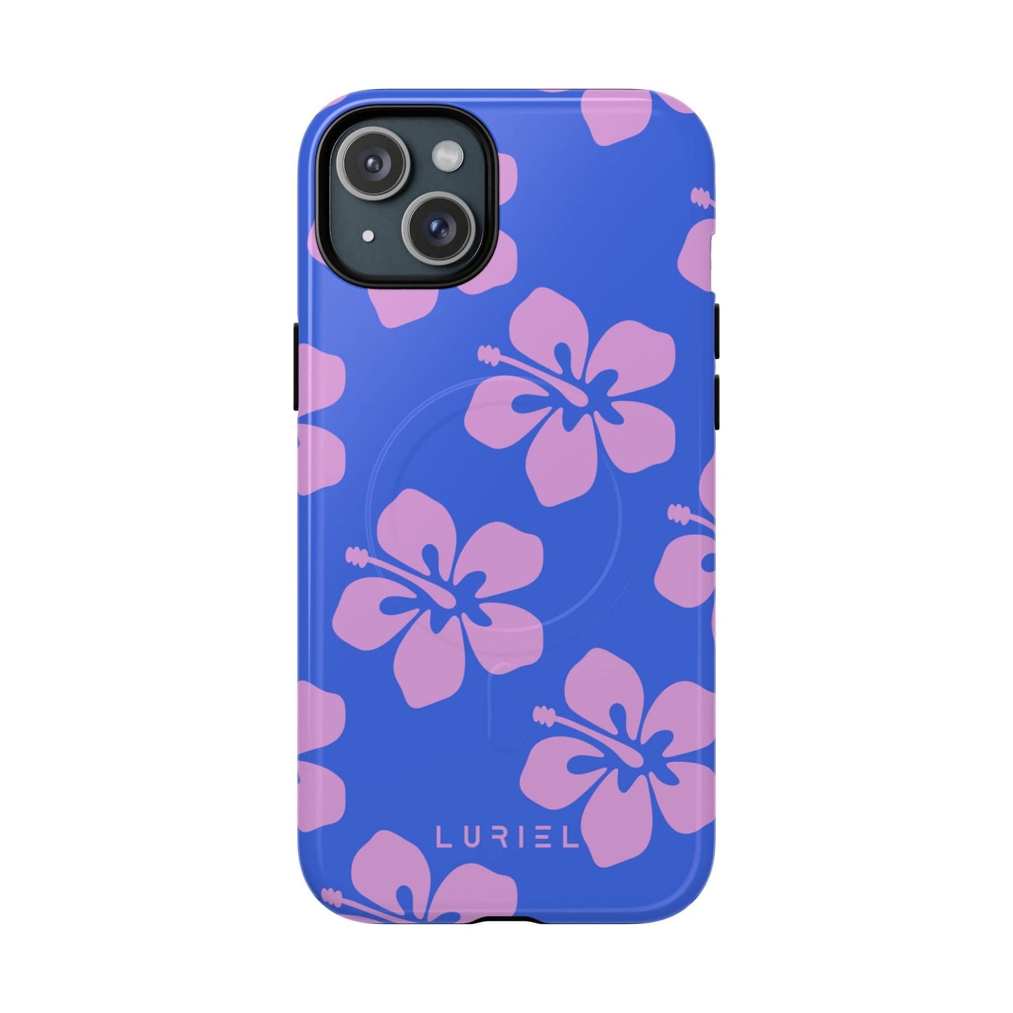 Phone Case iPhone 15 Plus / Glossy Hawaiian Purple Tough Magsafe Case