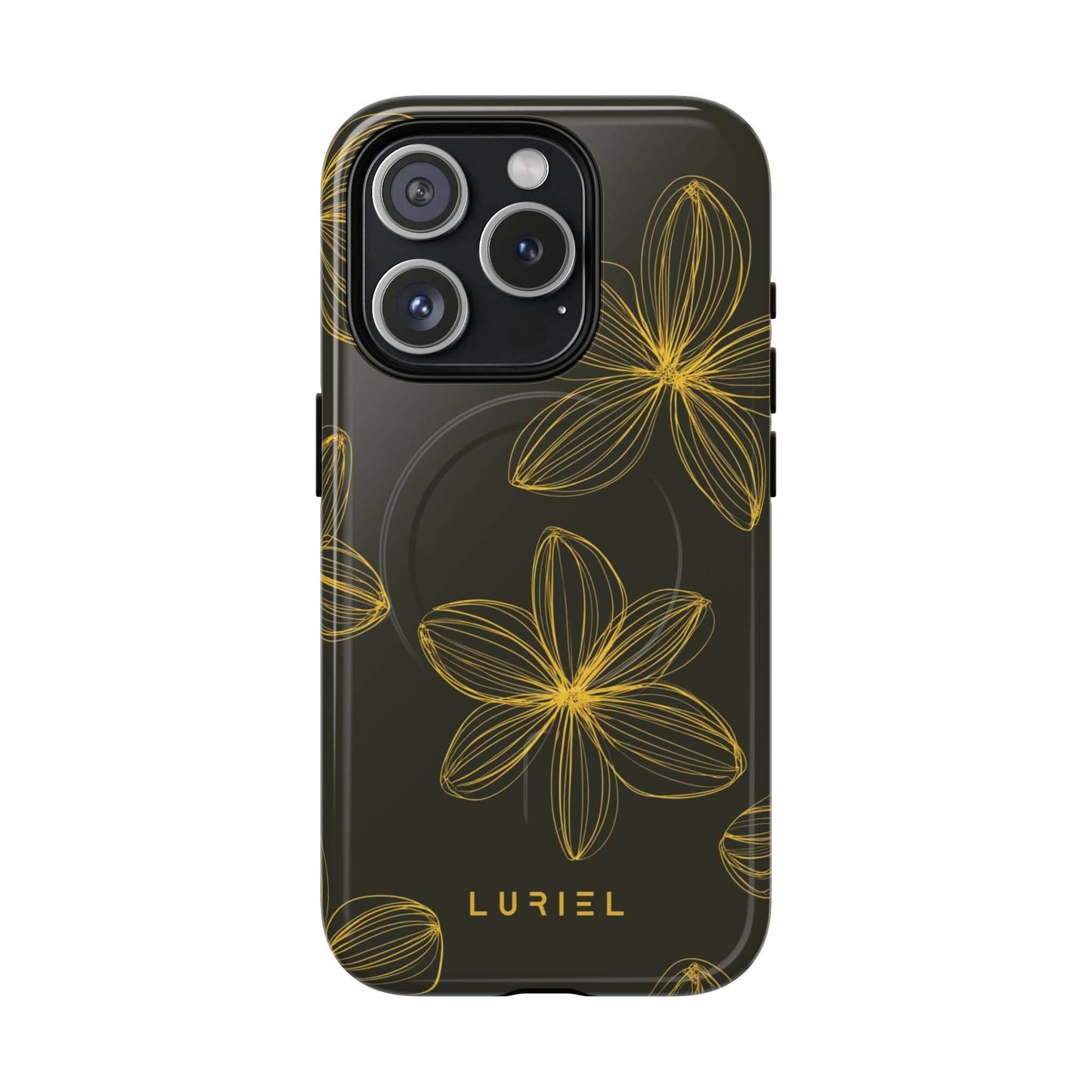 Phone Case iPhone 15 Pro / Glossy Floral Aesthetic Tough Magsafe Case
