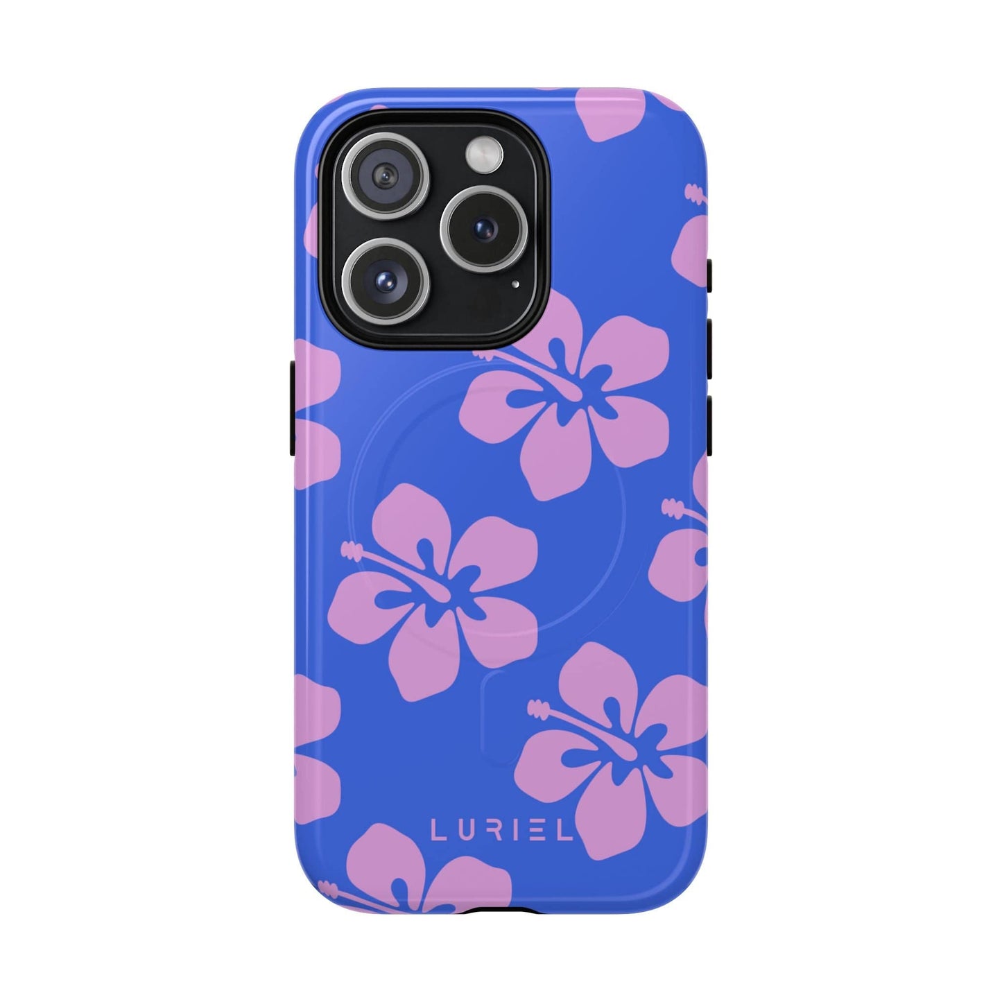 Phone Case iPhone 15 Pro / Glossy Hawaiian Purple Tough Magsafe Case