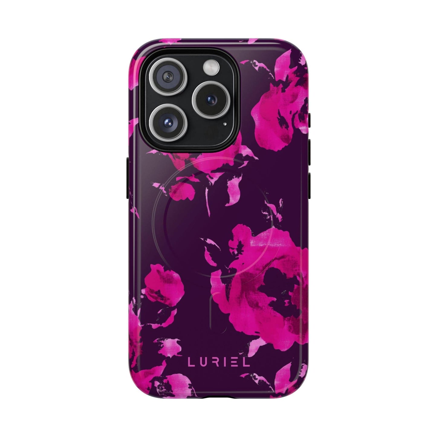 Phone Case iPhone 15 Pro / Glossy Purple Love Tough Magsafe Case