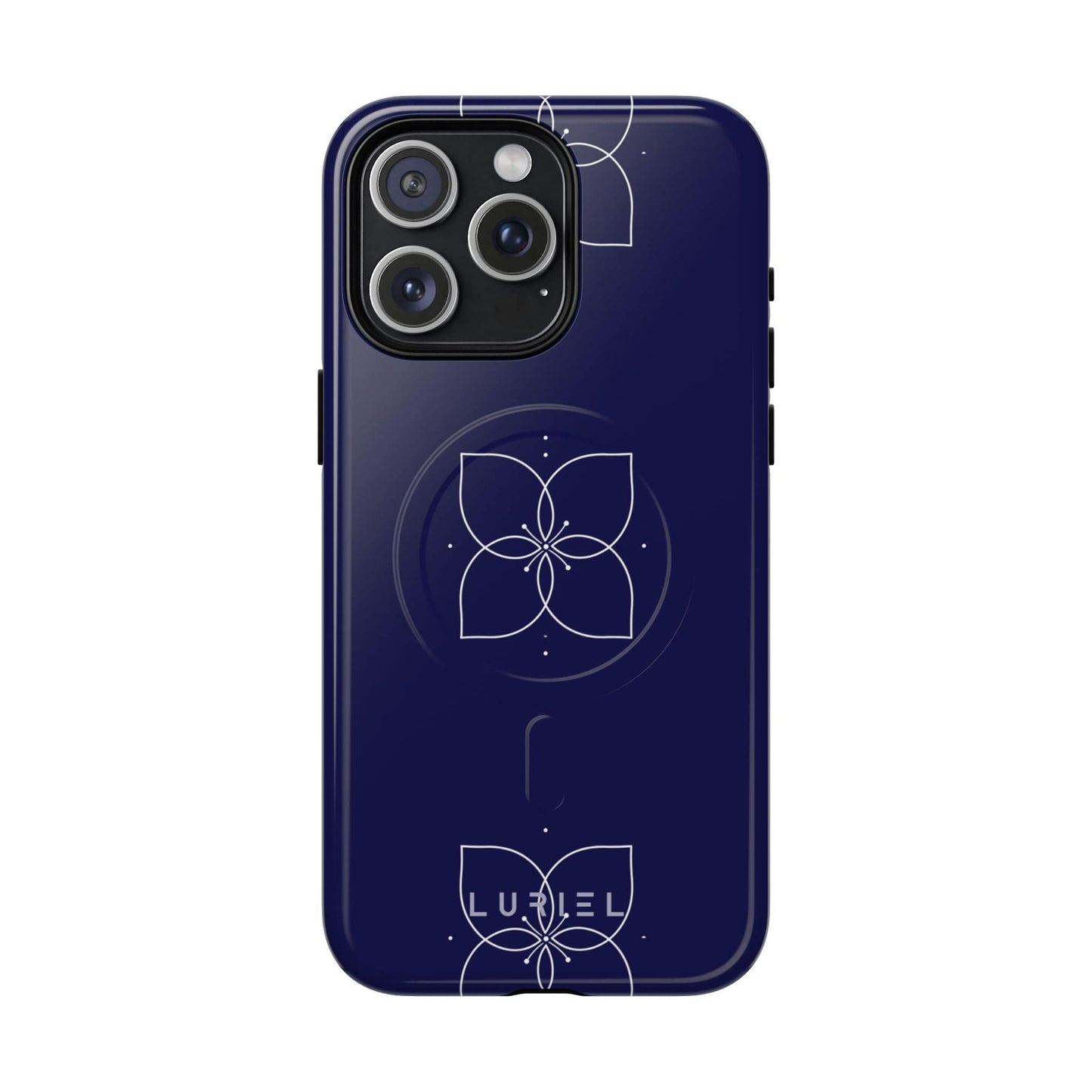 Phone Case iPhone 15 Pro Max / Glossy Blue Lotus Tough Magsafe Case