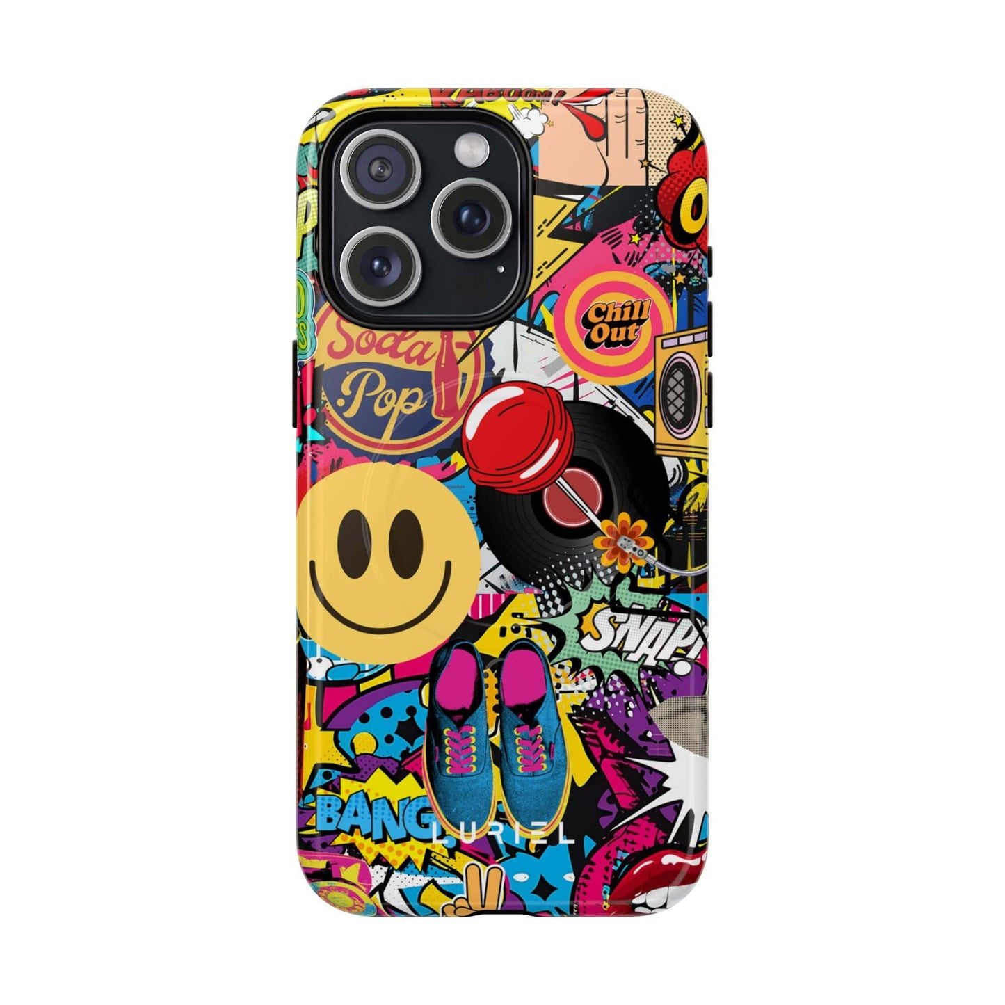 Phone Case iPhone 15 Pro Max / Glossy Comic Tough Magsafe Case