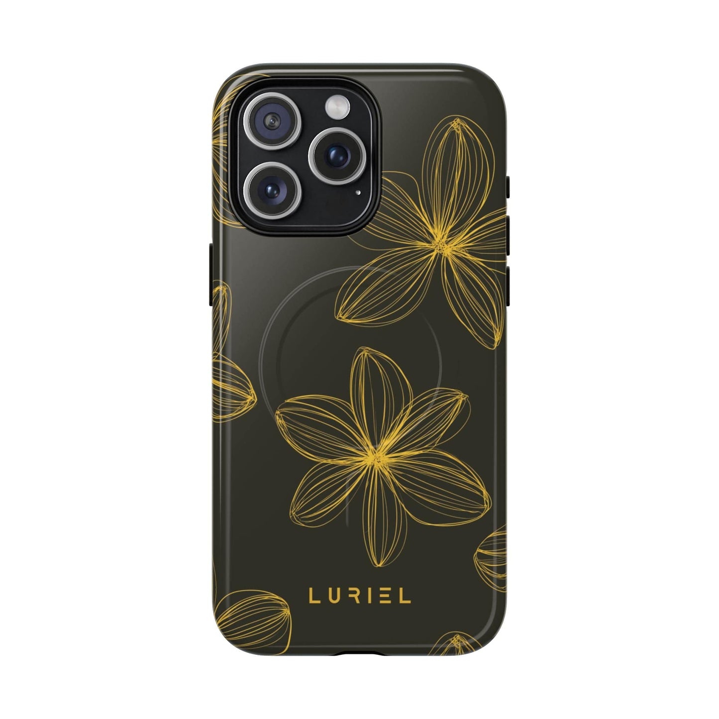 Phone Case iPhone 15 Pro Max / Glossy Floral Aesthetic Tough Magsafe Case