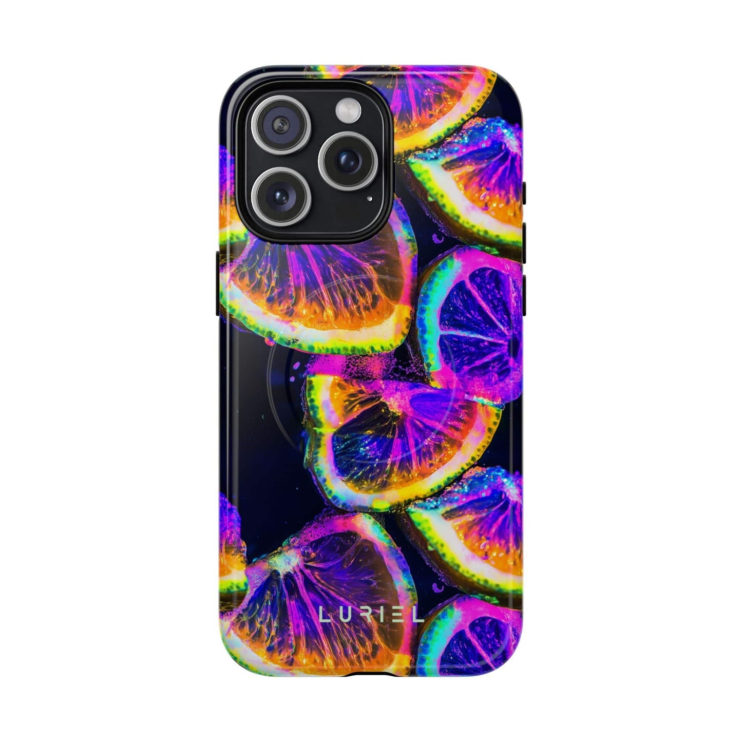 Phone Case iPhone 15 Pro Max / Glossy Lemon Night Tough Magsafe Case