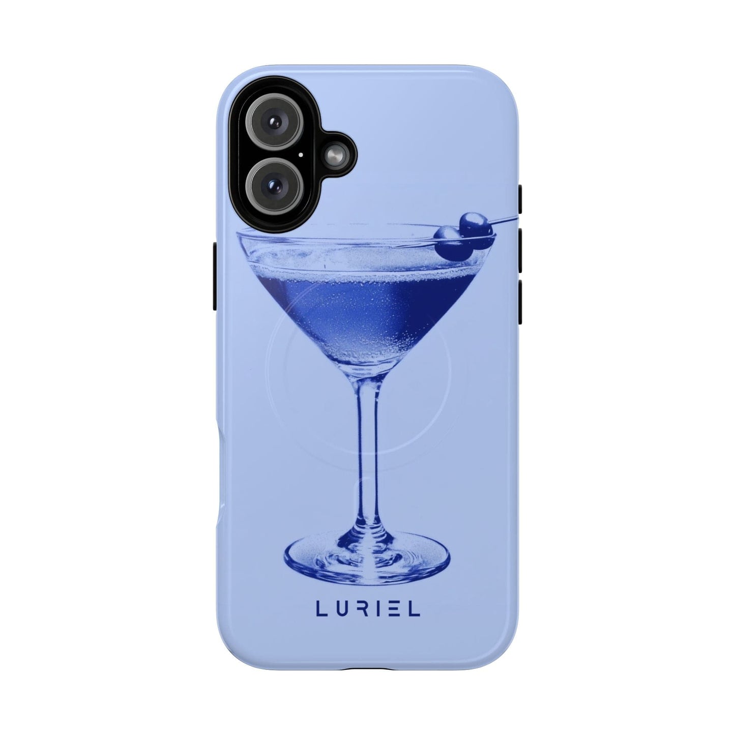 Phone Case iPhone 16 Plus / Glossy Blue Martini Tough Magsafe Case