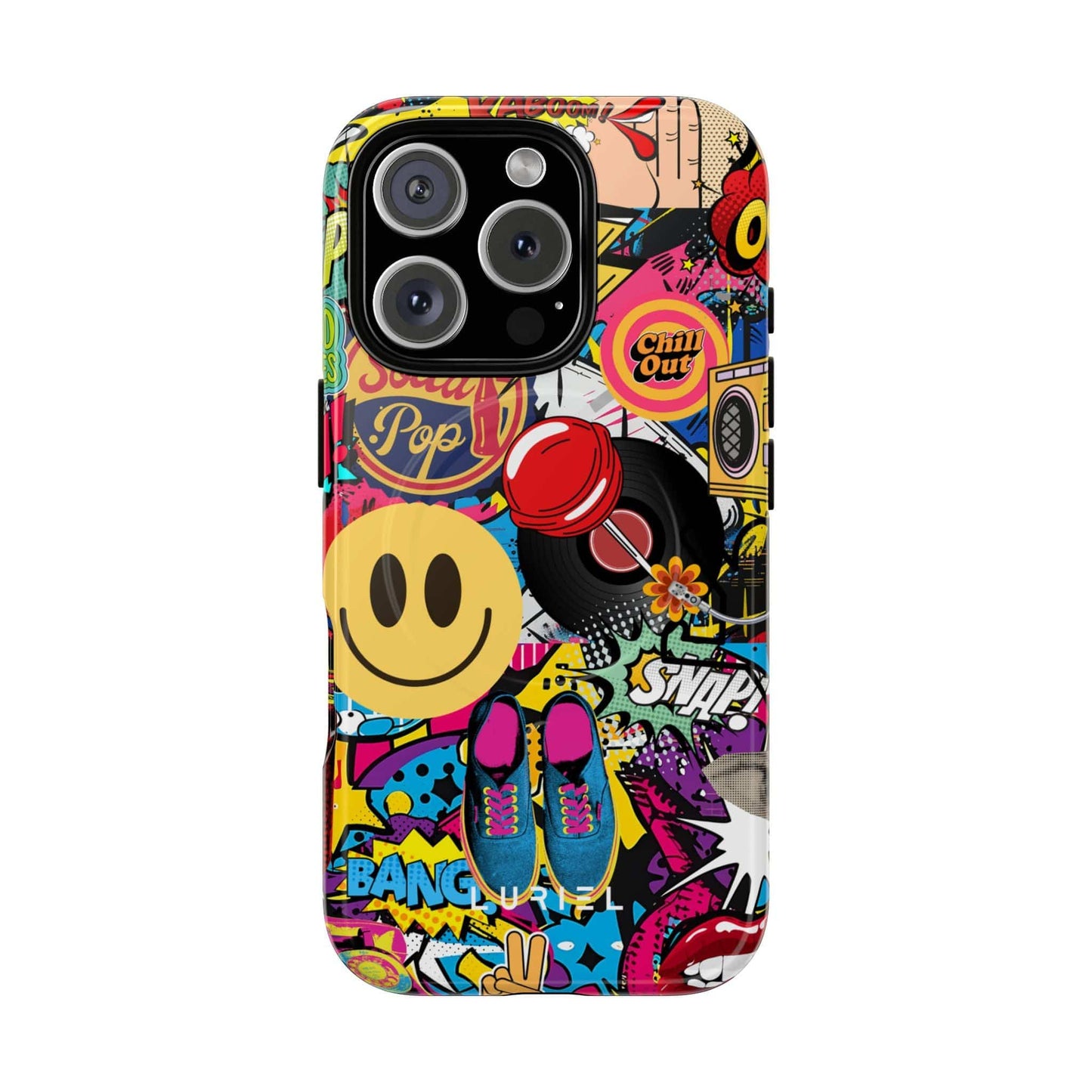 Phone Case iPhone 16 Pro / Glossy Comic Tough Magsafe Case