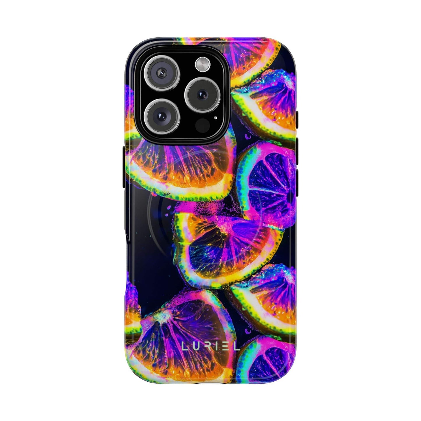 Phone Case iPhone 16 Pro / Glossy Lemon Night Tough Magsafe Case