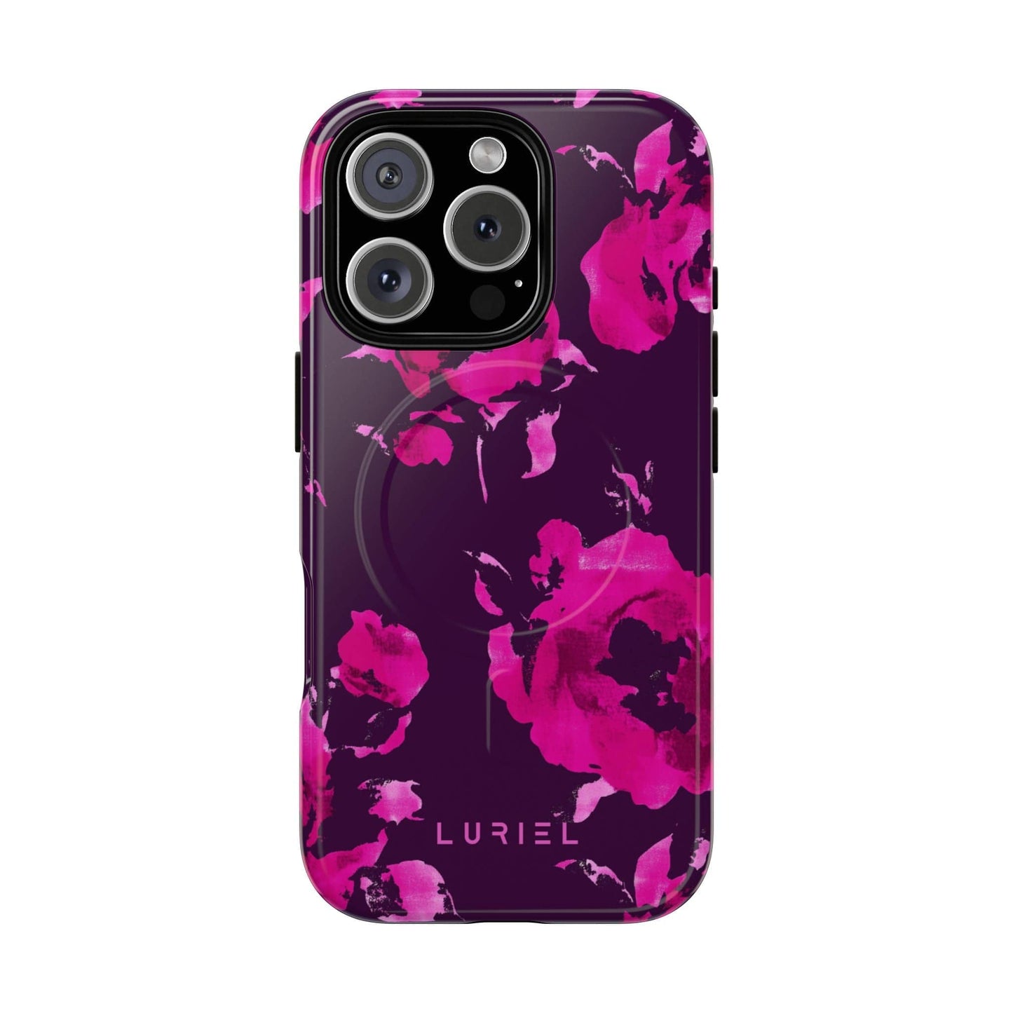 Phone Case iPhone 16 Pro / Glossy Purple Love Tough Magsafe Case