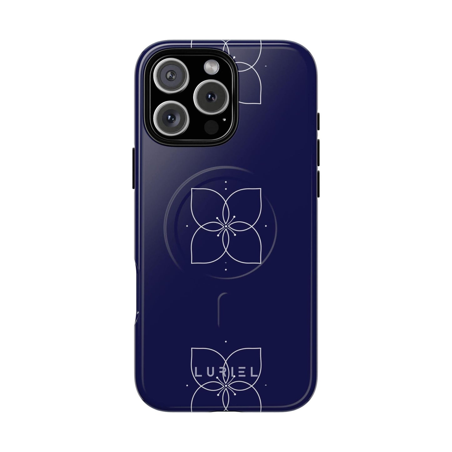 Phone Case iPhone 16 Pro Max / Glossy Blue Lotus Tough Magsafe Case