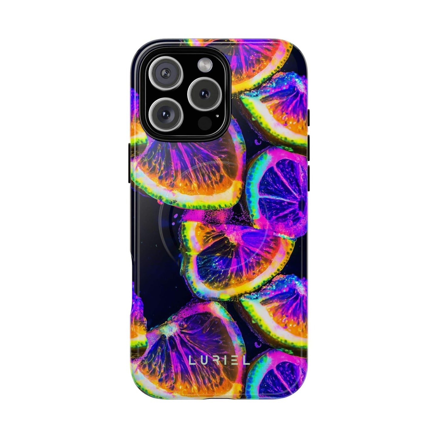 Phone Case iPhone 16 Pro Max / Glossy Lemon Night Tough Magsafe Case