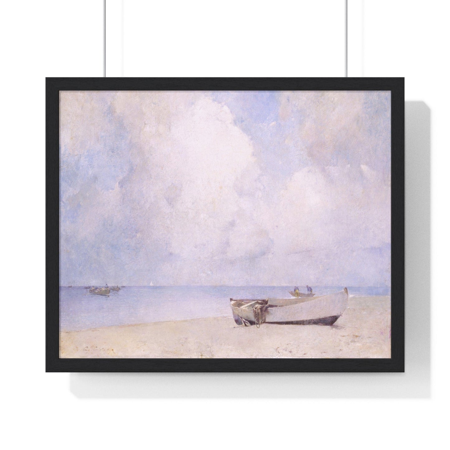 Poster 20" x 16" / Black The South Strand by Emil Carlsen, Framed Print