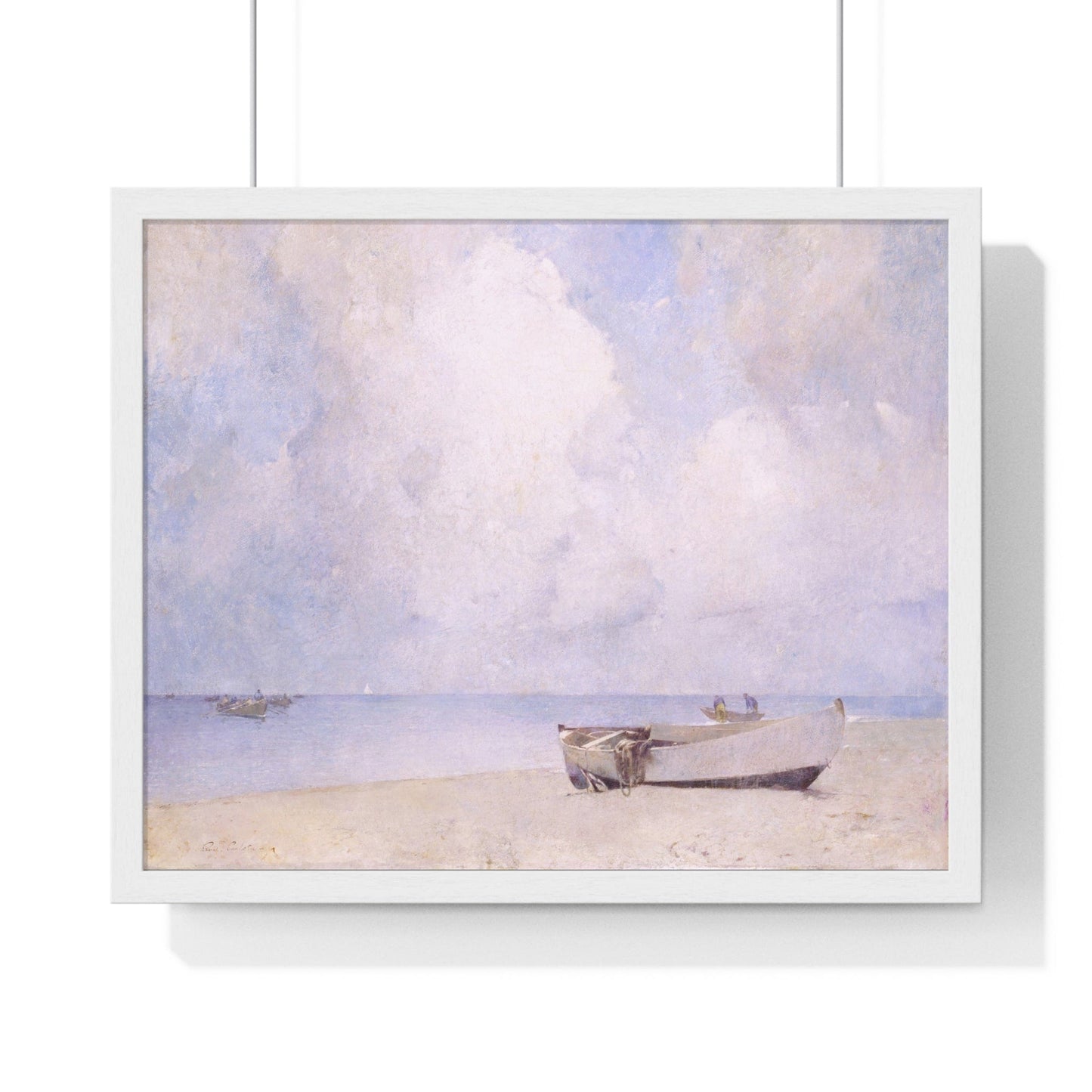 Poster 20" x 16" / White The South Strand by Emil Carlsen, Framed Print