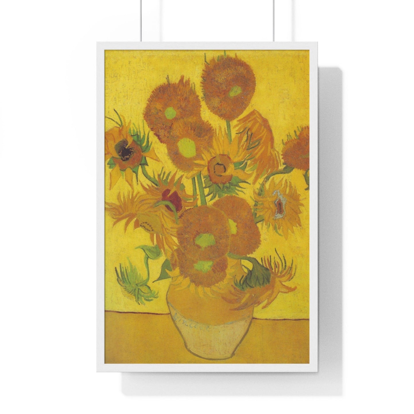 Poster 20" x 30" / White Sunflowers, Vincent Van Gogh, Framed Print