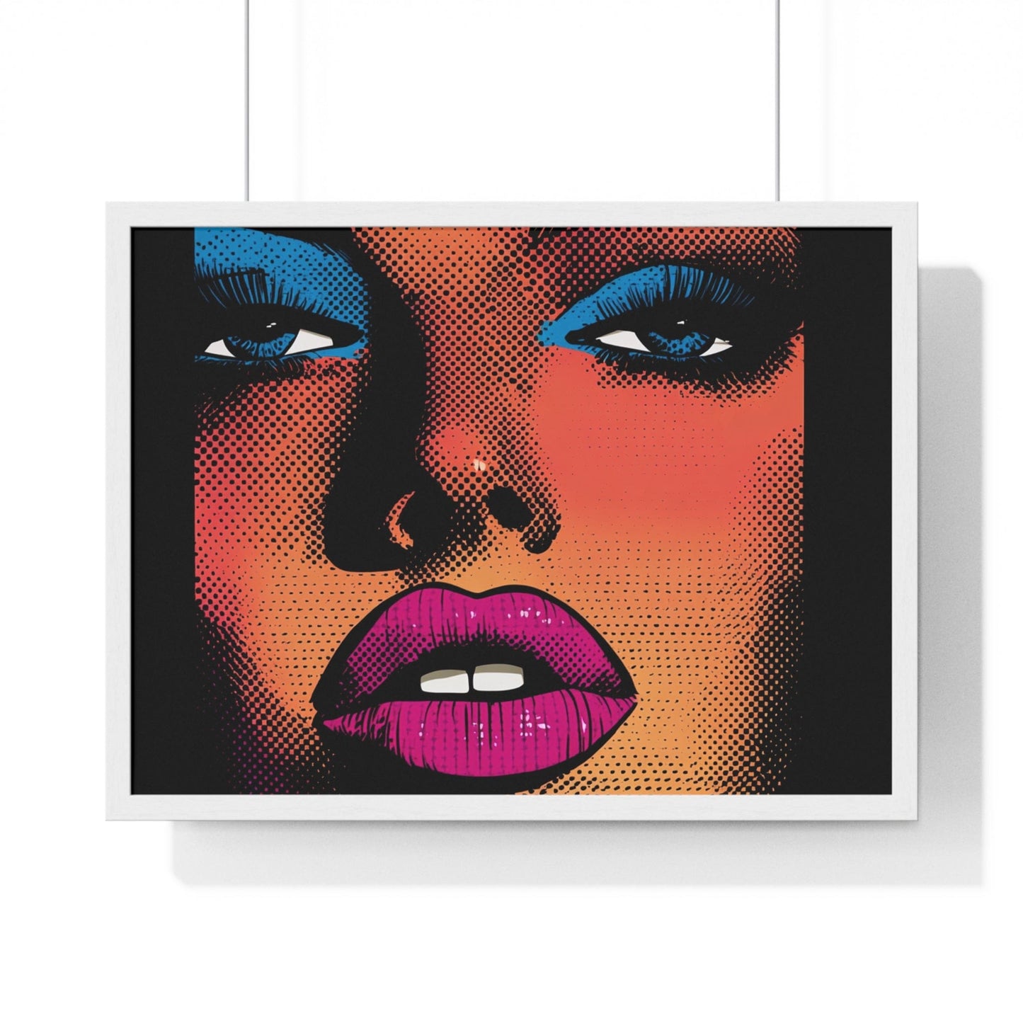 Poster 24″ x 18″ / White California Girl At Sunset Framed Print