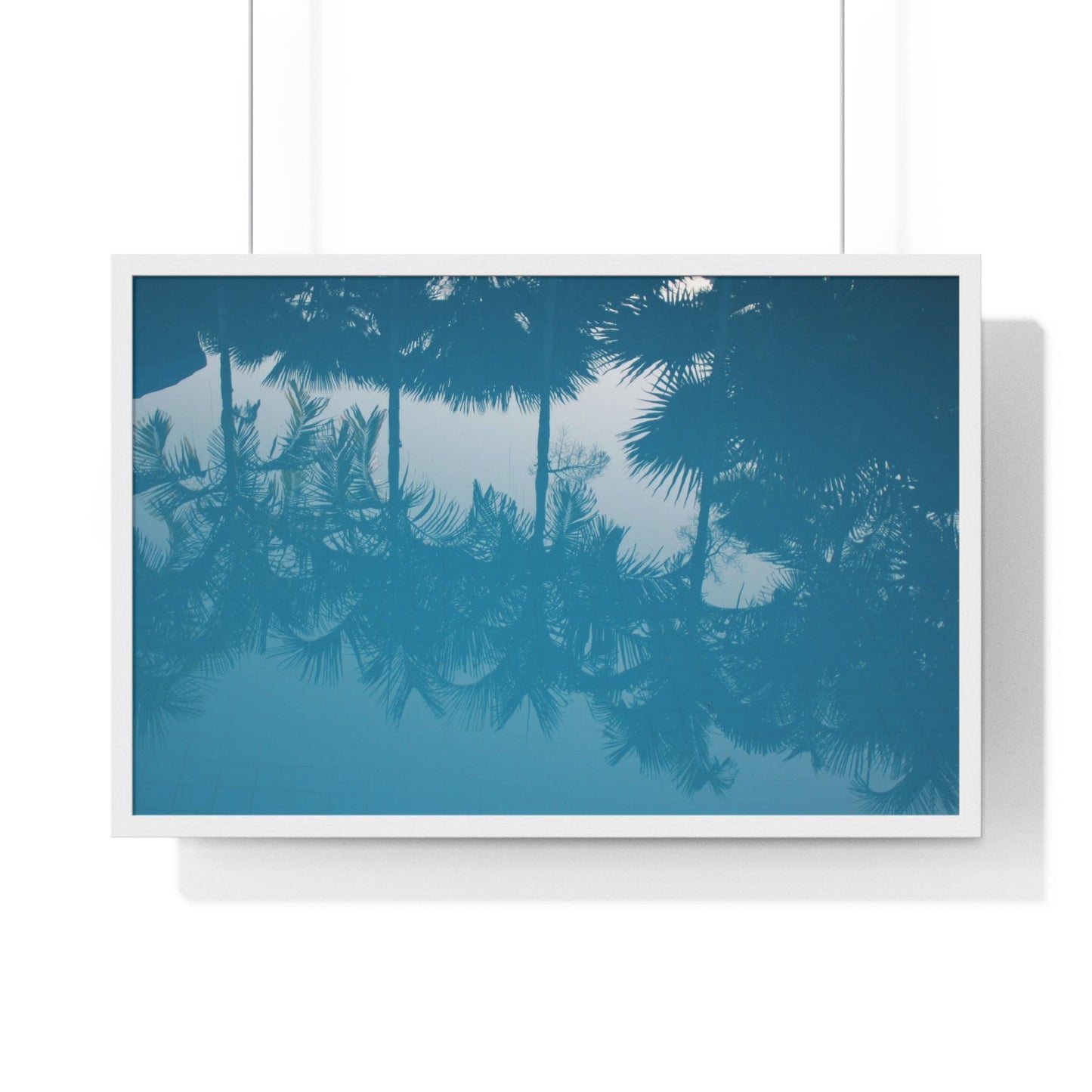 Poster 30" x 20" / White Tree Shadow In A Pool Framed Print