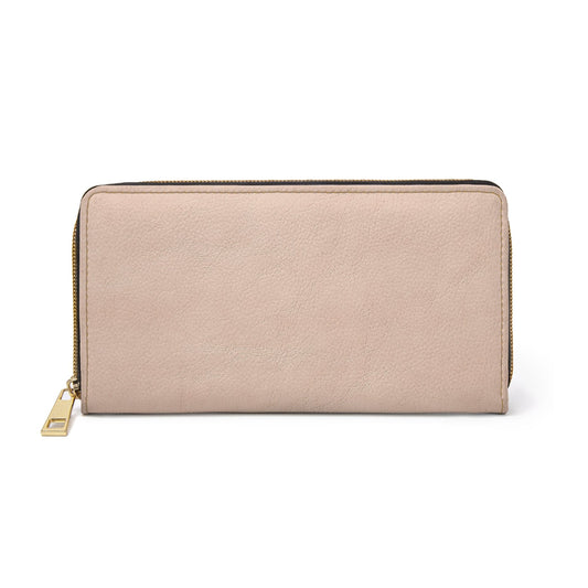 Accessories One size / White Baby Pink Leather Zipper Wallet