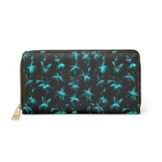 Accessories One size / White Fluorescent Blue Zipper Wallet