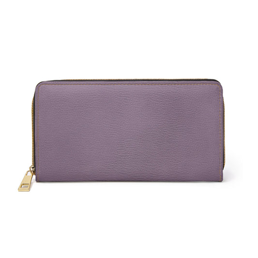 Accessories One size / White Lavender Leather Zipper Wallet