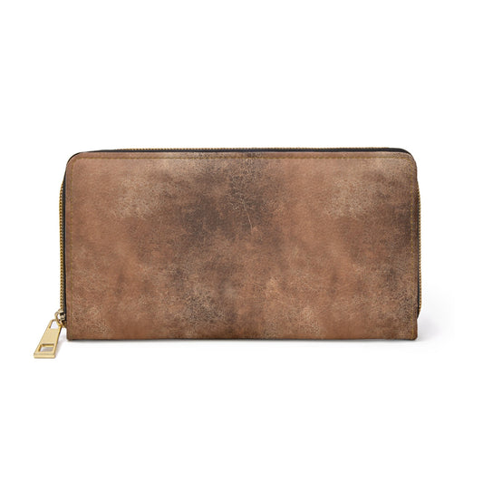 Accessories One size / White Marble Leather Zipper Wallet