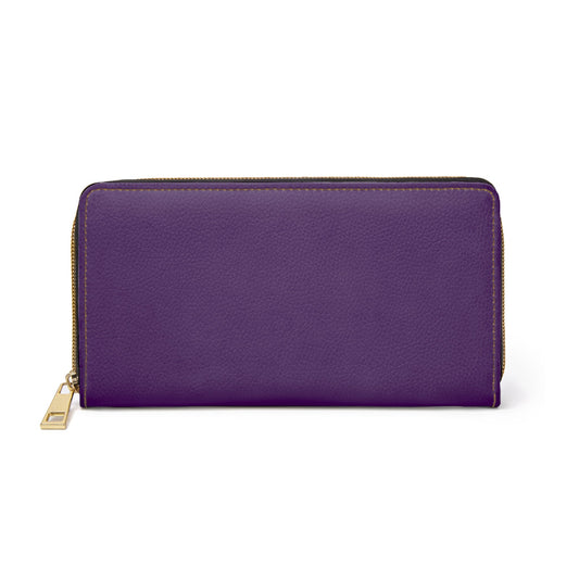 Accessories One size / White Plum Purple Zipper Wallet