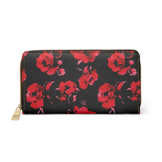 Accessories One size / White Roses Zipper Wallet