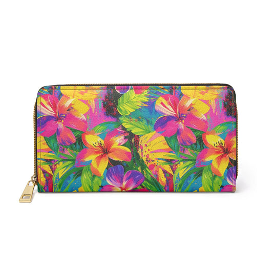 Accessories One size / White Tropical Beauty Zipper Wallet
