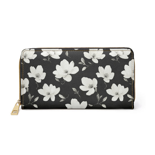 Accessories One size / White White Lotus Zipper Wallet