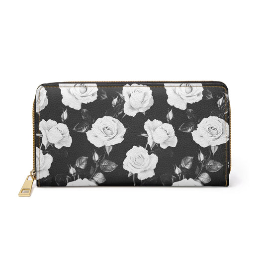 Accessories One size / White White Roses Zipper Wallet