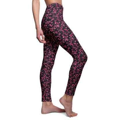 All Over Prints Black Fuchsia Women's Yoga Leggings