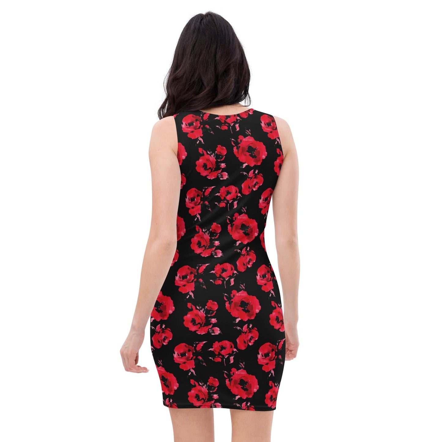 All Over Prints Roses Bodycon Dress