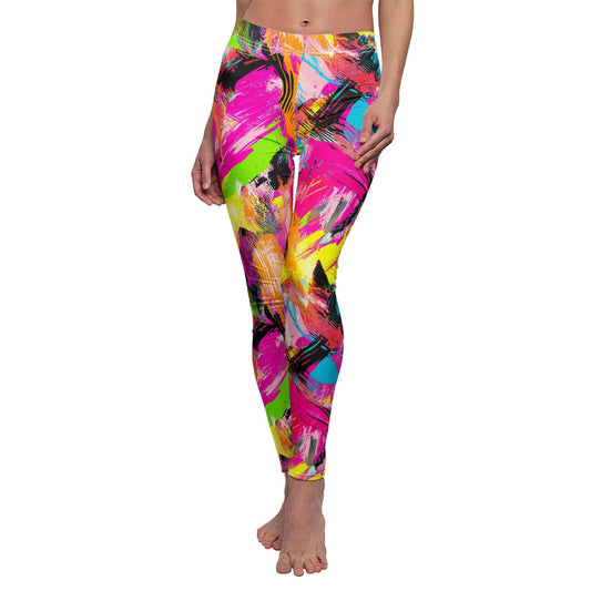 All Over Prints XS Abstract Pink Women's Yoga Leggings