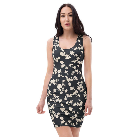 All Over Prints XS Black And White Bodycon Dress