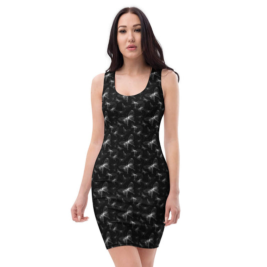 All Over Prints XS Butterflies In The Dark Bodycon Dress