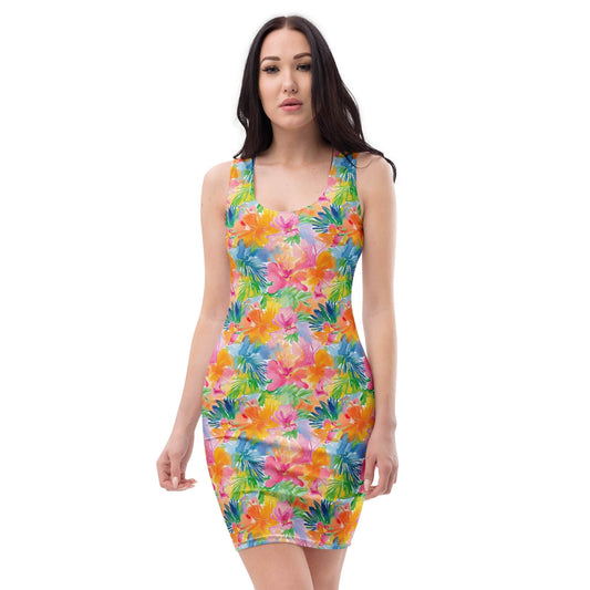All Over Prints XS Caribbean Beach Bodycon Dress