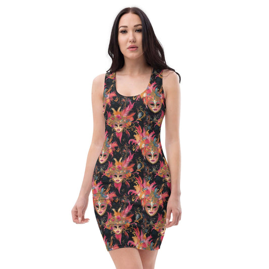 All Over Prints XS Carnival Bodycon Dress