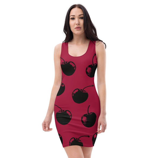 All Over Prints XS Cherries Bodycon Dress