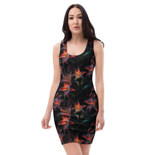 All Over Prints XS Dance Of The Lilies Bodycon Dress
