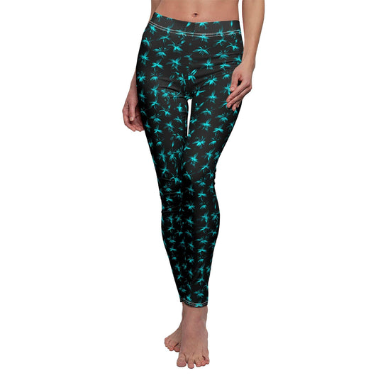 All Over Prints XS Fluorescent Blue Women's Yoga Leggings