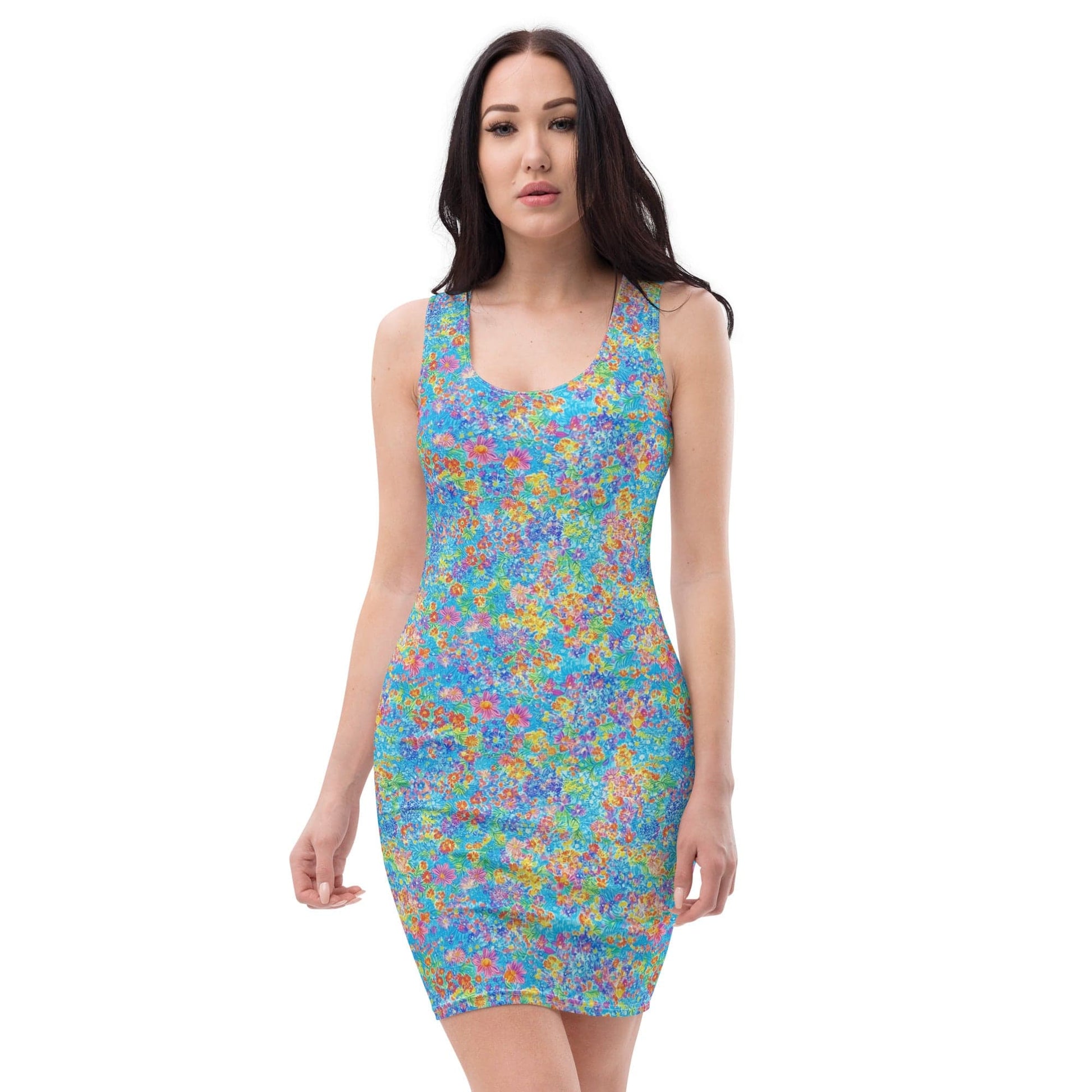 All Over Prints XS Heavenly Blue Bodycon Dress