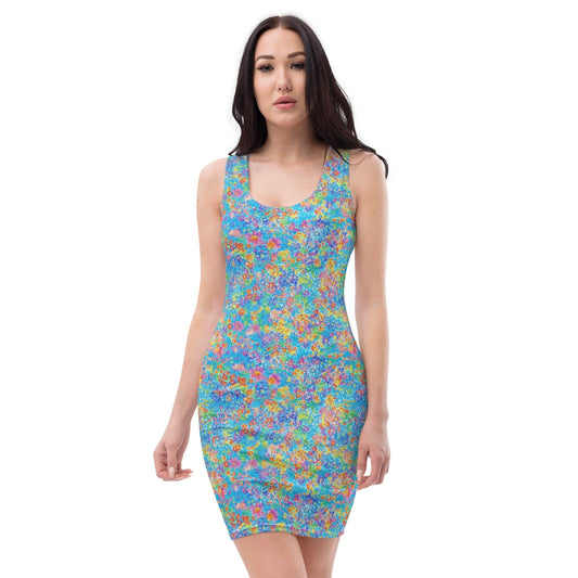 All Over Prints XS Heavenly Blue Bodycon Dress