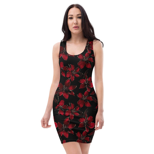 All Over Prints XS Moonlit Blooms Bodycon Dress