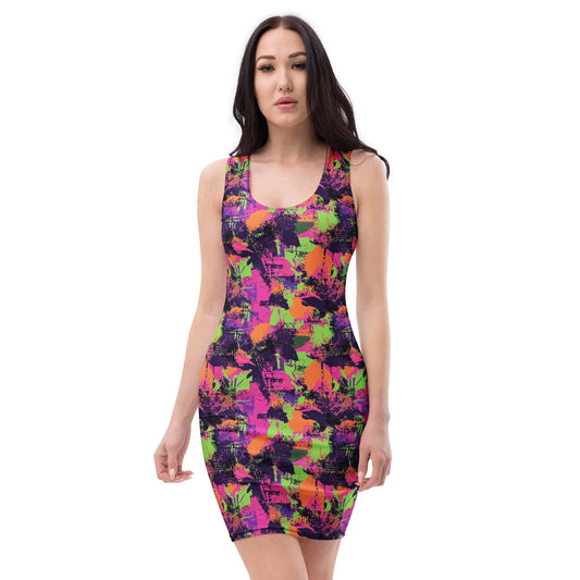 All Over Prints XS Neon Nights Bodycon Dress