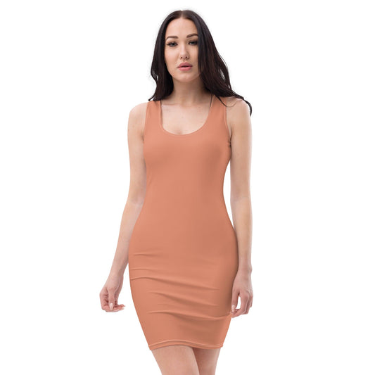 All Over Prints XS Terra Cotta Bodycon Dress