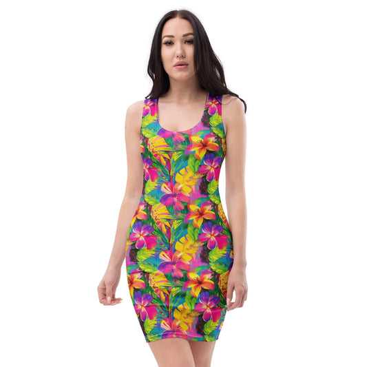 All Over Prints XS Tropical Beauty Bodycon Dress