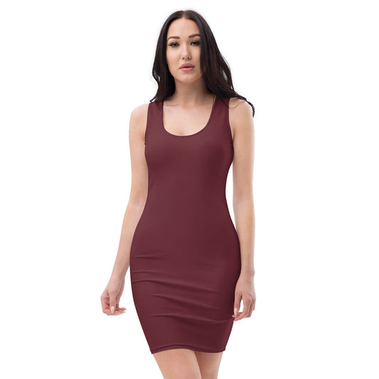 All Over Prints XS Wine Berry Bodycon Dress
