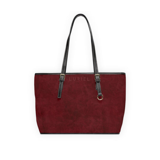 Bags 16" x 10" / Black Burgundy Leather Women's Vegan Leather Tote Bag