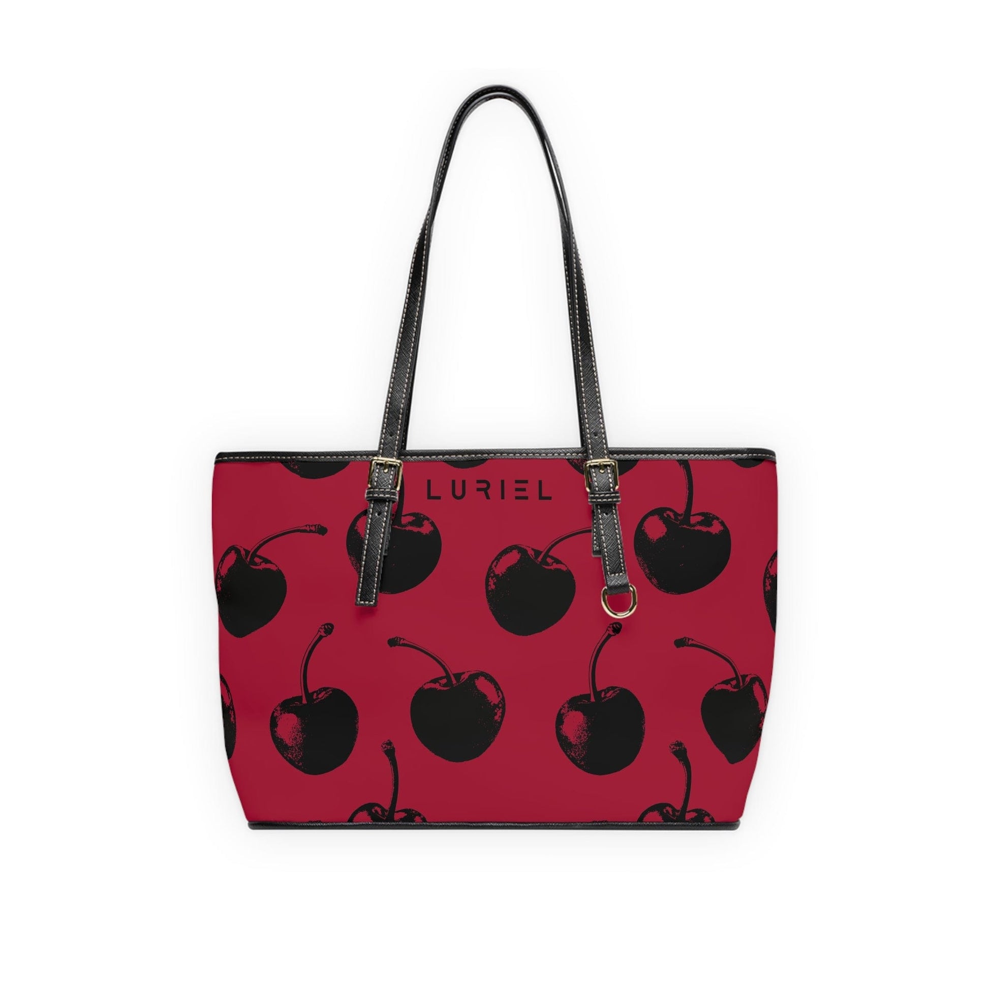 Bags 16" x 10" / Black Cherries Women's Vegan Leather Tote Bag