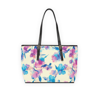 Bags 16" x 10" / Black Creme Glacee Women's Vegan Leather Tote Bag