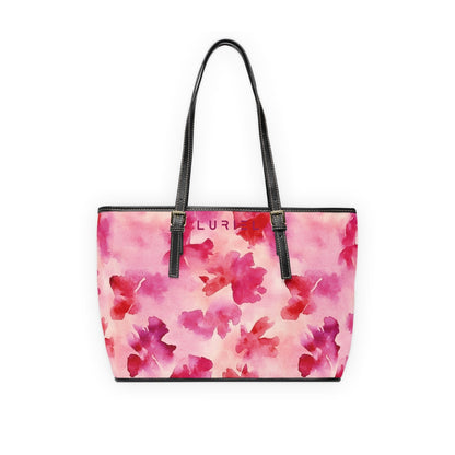 Bags 16" x 10" / Black Eau de Flower Women's Vegan Leather Tote Bag